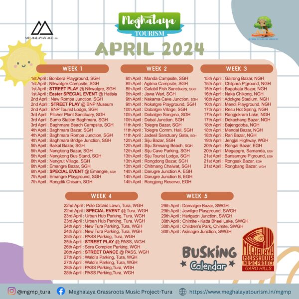 ATS APRIL BUSKING CALENDAR