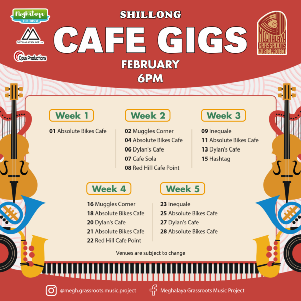 Feb 2025 6 PM Cafe Calendar Shillong