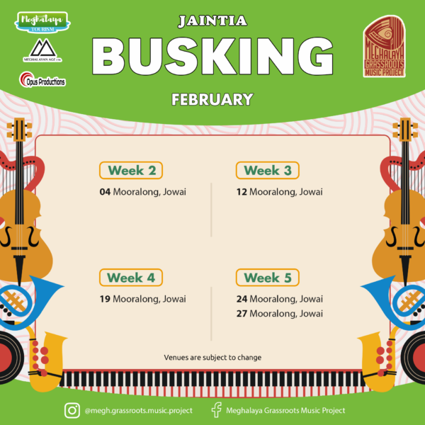 Feb 2025 Busking Calendar Jaintia