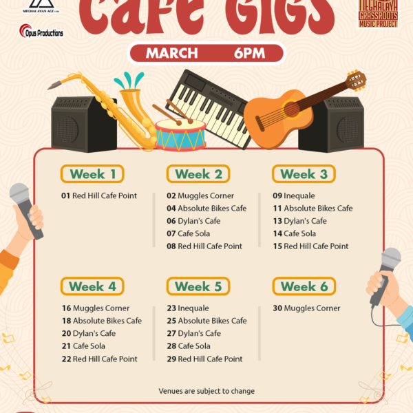 March 2025 6 PM Cafe Calendar Shillong