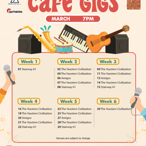 March 2025 7 PM Cafe Calendar Shillong