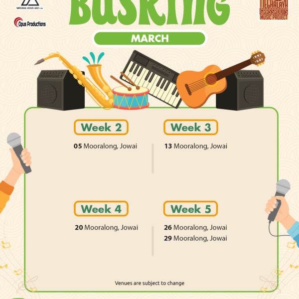 March 2025 Busking Calendar Jaintia
